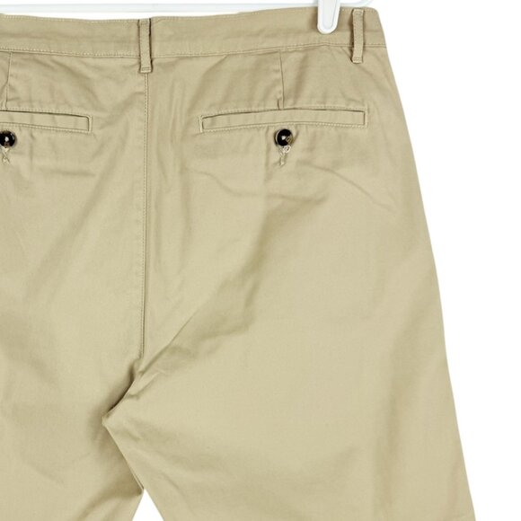 Saddlebred Men's Flat Front Slash Pockets Stretch Khaki Chino Shorts Size 36W - Picture 4 of 10